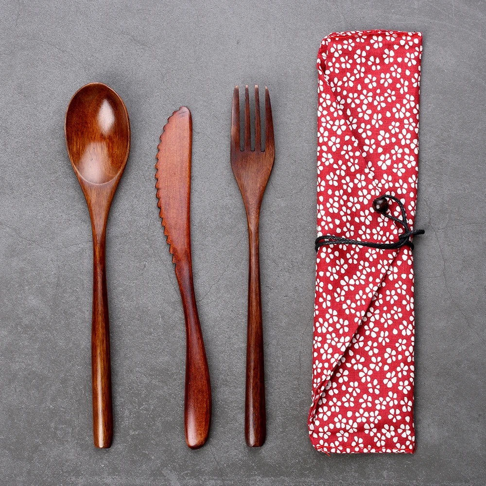 EcoBite Portable Bamboo Cutlery Set