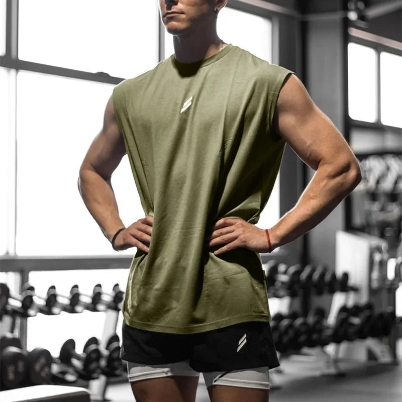 Men's Quick-Dry Sleeveless Athletic Shirt