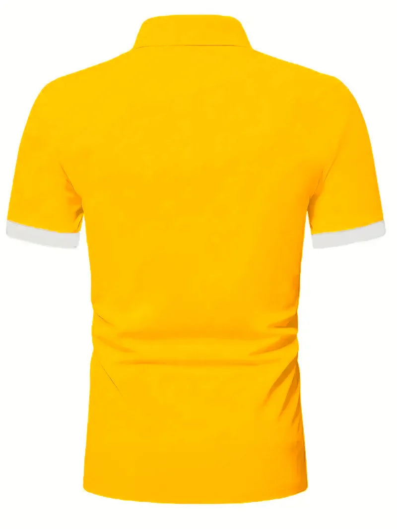 Men's Color Block Slim Fit Polo Shirt