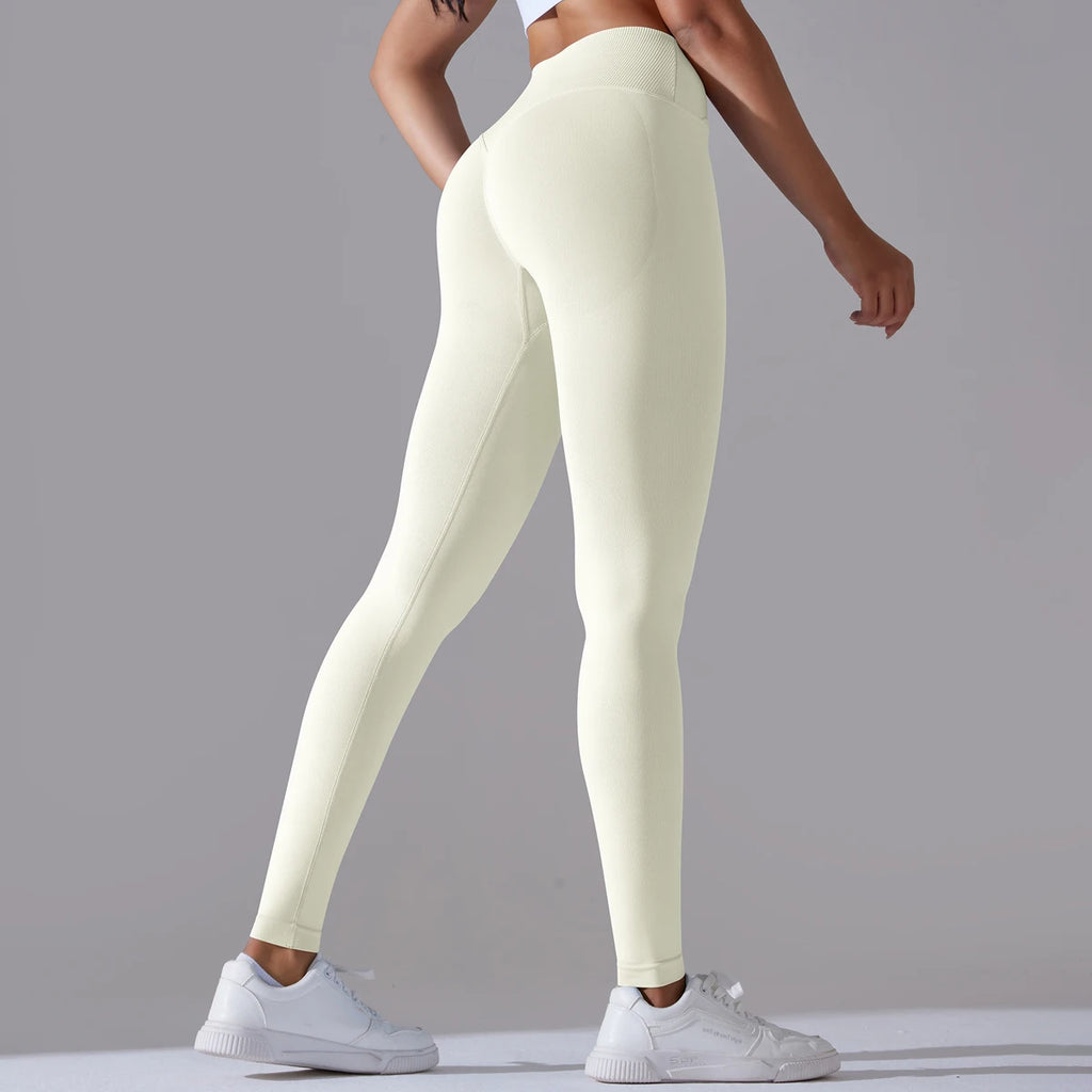 CrossWaist Seamless High-Waist Yoga Leggings