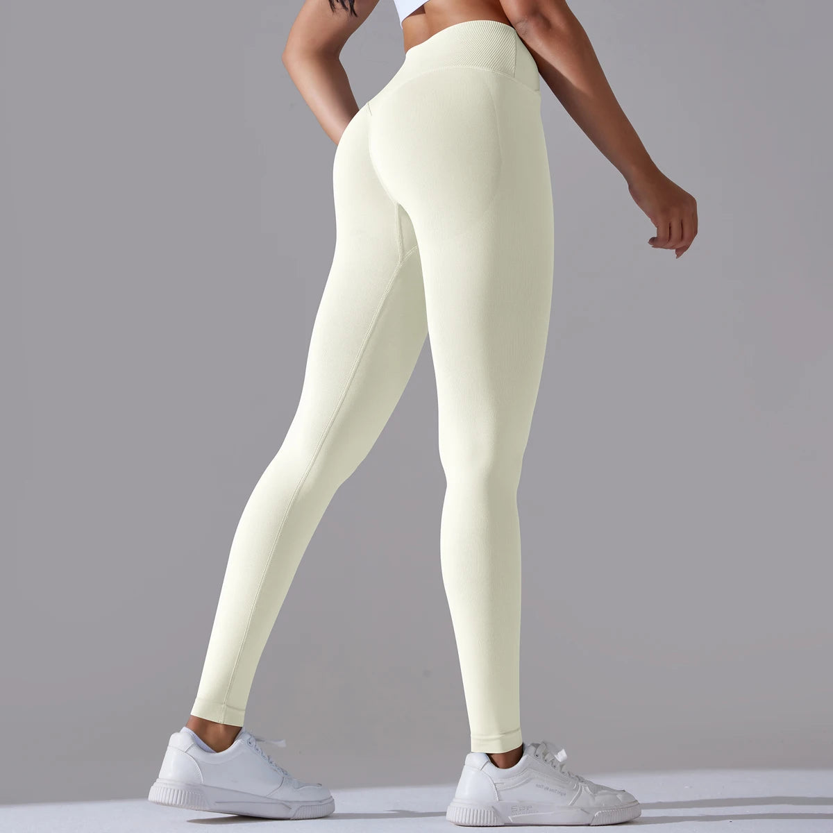 CrossWaist Seamless High-Waist Yoga Leggings