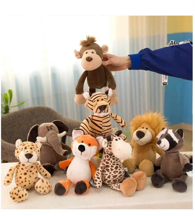 Jungle Animal Plush Toy Set – Soft Stuffed Wildlife Friends