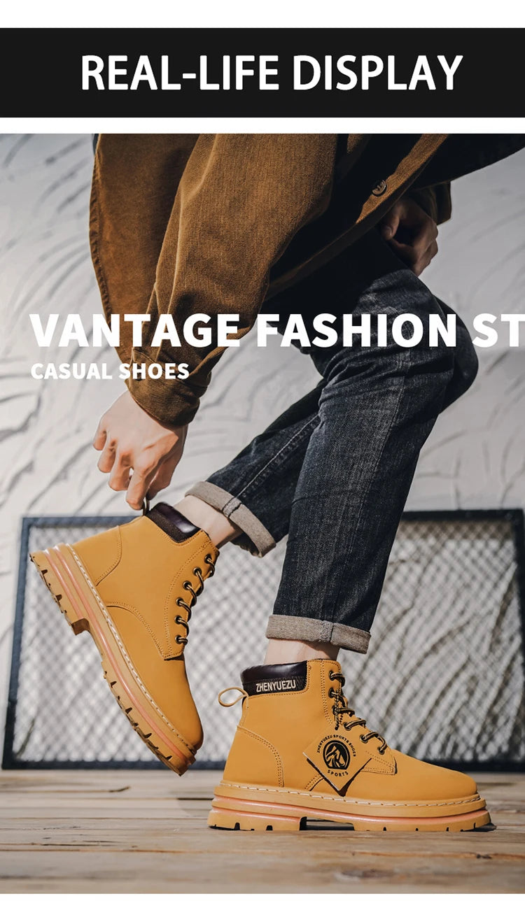 Men's Retro Short Boots