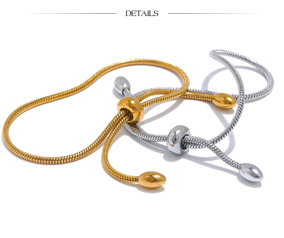 Adjustable Chain Pull-Out Bangle Bracelet