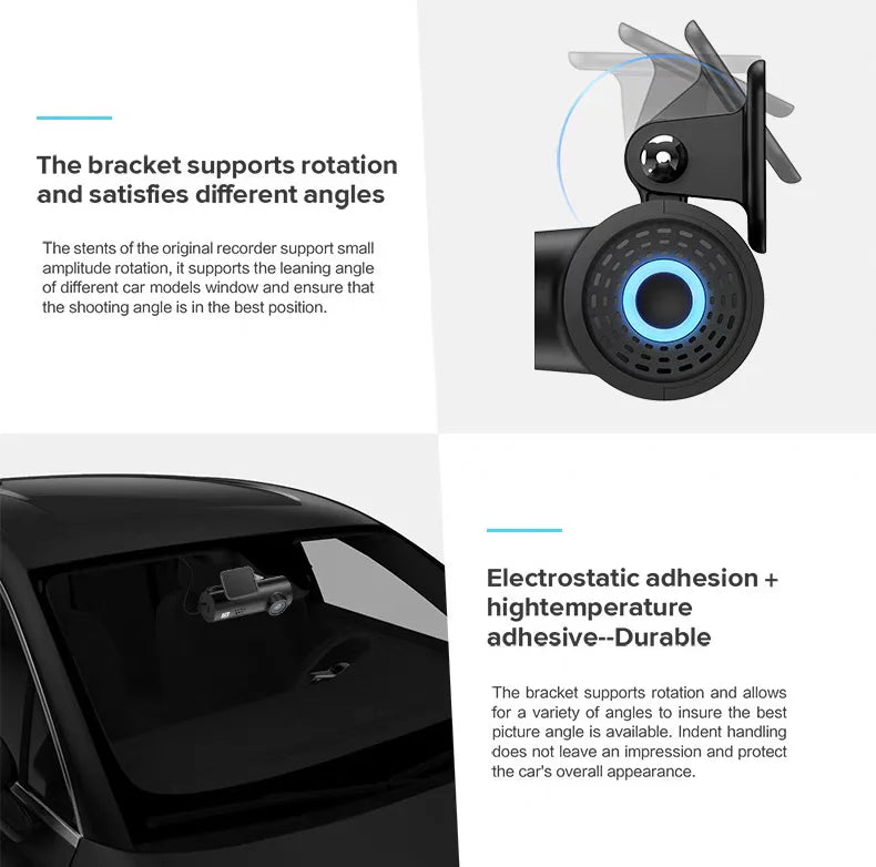 4K/2K WiFi Dash Cam with 24H Parking Monitor – Mini Front Car Camera, 170° Wide Angle