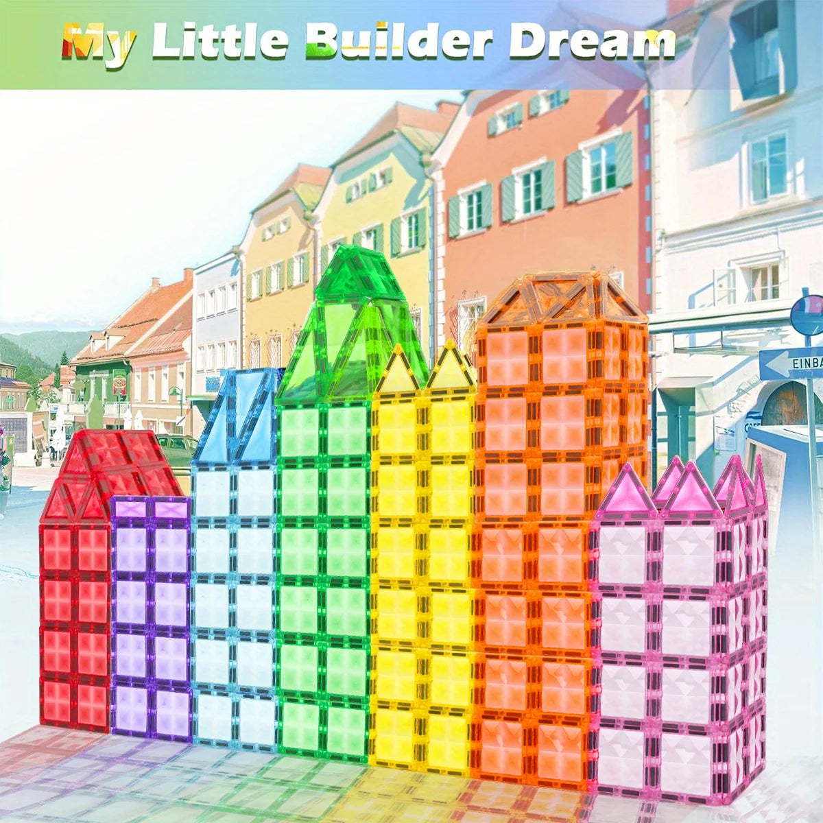 Magnetic Building Tiles Set – STEM Construction Toy for Kids