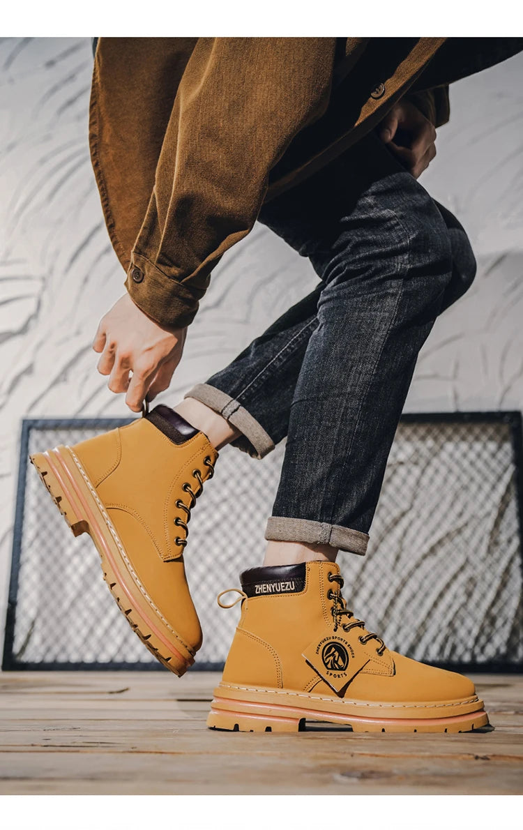 Men's Retro Short Boots