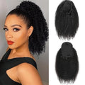 Deep Wave Drawstring Ponytail Extension – Curly Human Hair Blend