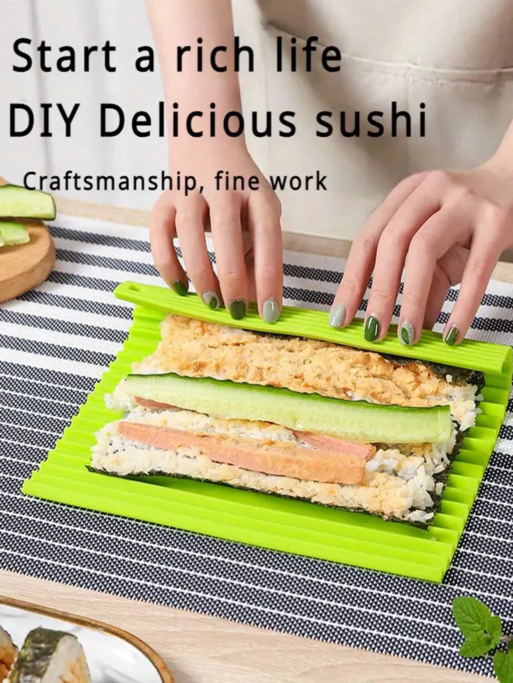 Bamboo Sushi Roll Mat – DIY Sushi Making Tool for Home