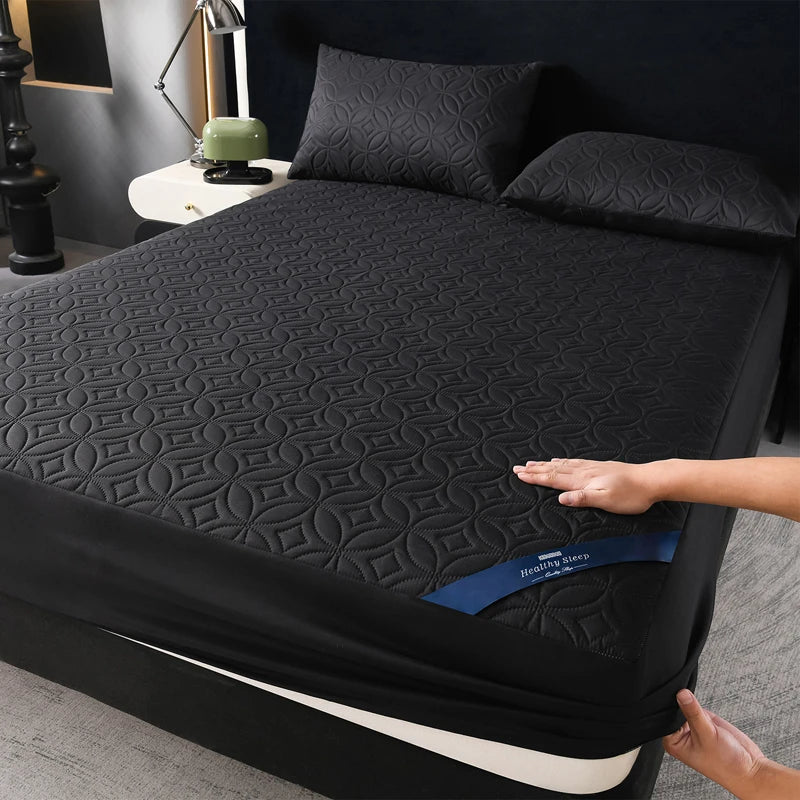Waterproof Quilted Mattress Protector – Soft Breathable Deep-Pocket Fitted Style