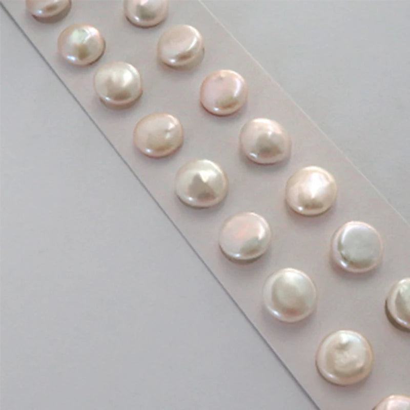 Baroque Button Pearl Stud Earrings