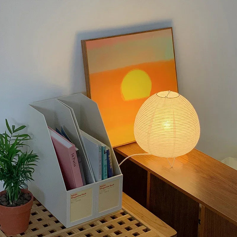 Japanese Rice Paper Table Lamp – Lantern Style