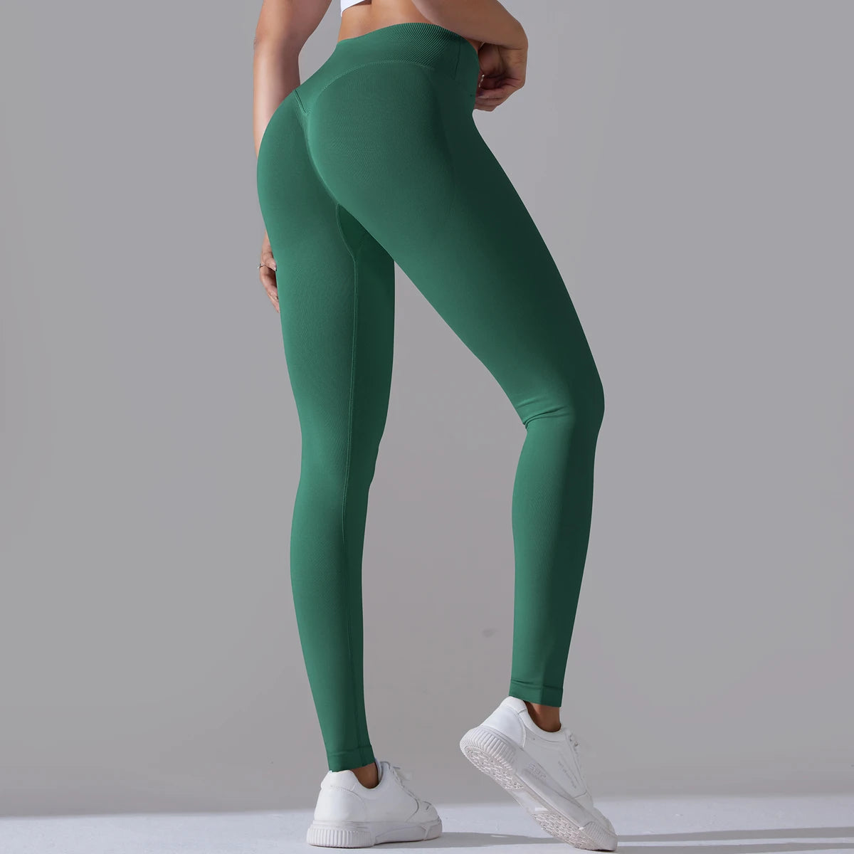 CrossWaist Seamless High-Waist Yoga Leggings