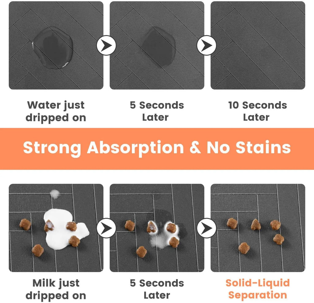 Waterproof Pet Feeding Mat – Absorbent Non-Slip Placemat