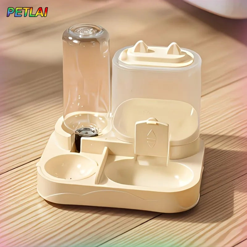 2-in-1 Pet Feeder & Water Dispenser – Dry/Wet Food Station