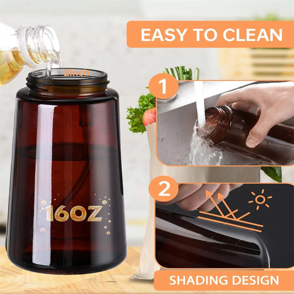 2-in-1 Glass Oil Dispenser & Sprayer – Olive Oil Mister Bottle