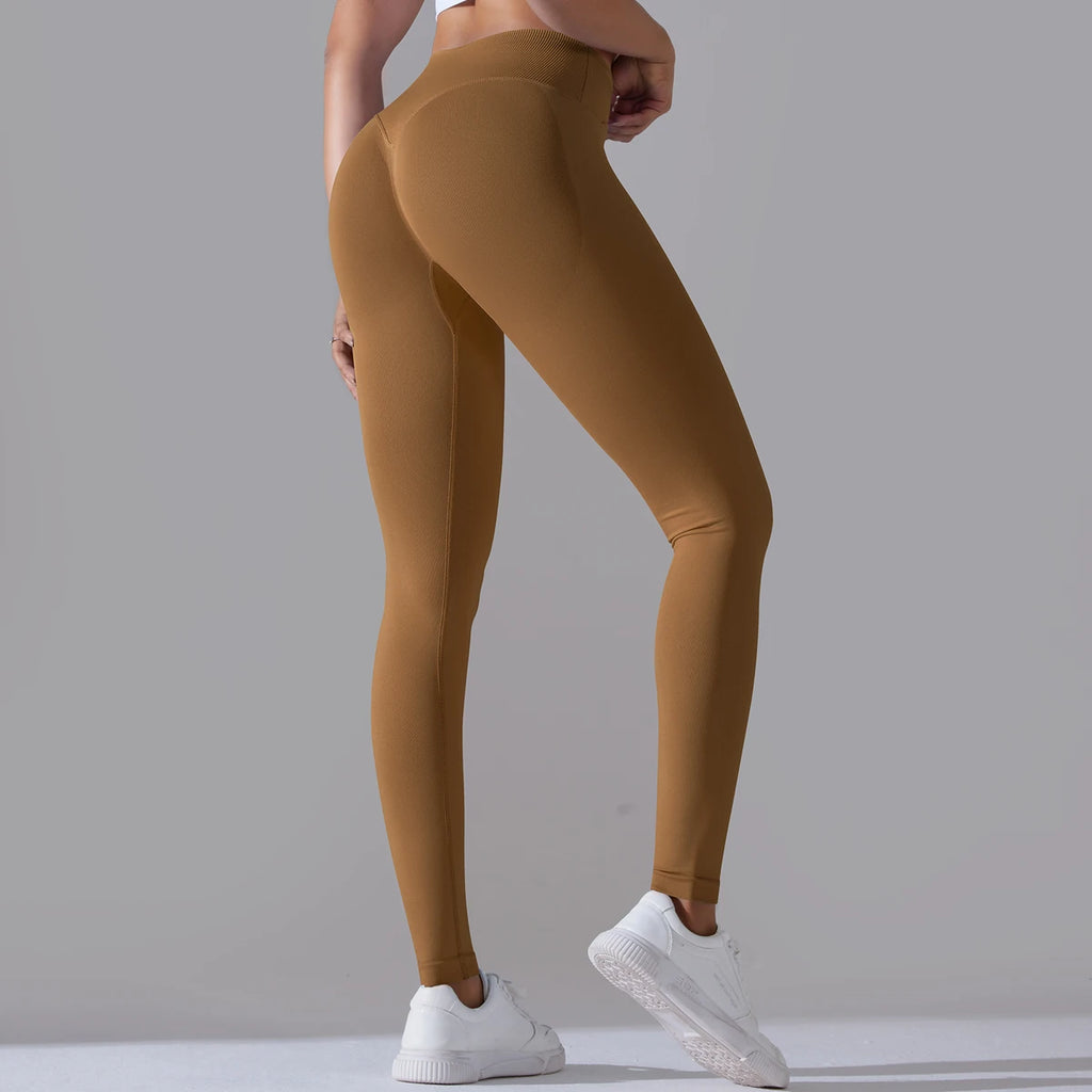CrossWaist Seamless High-Waist Yoga Leggings