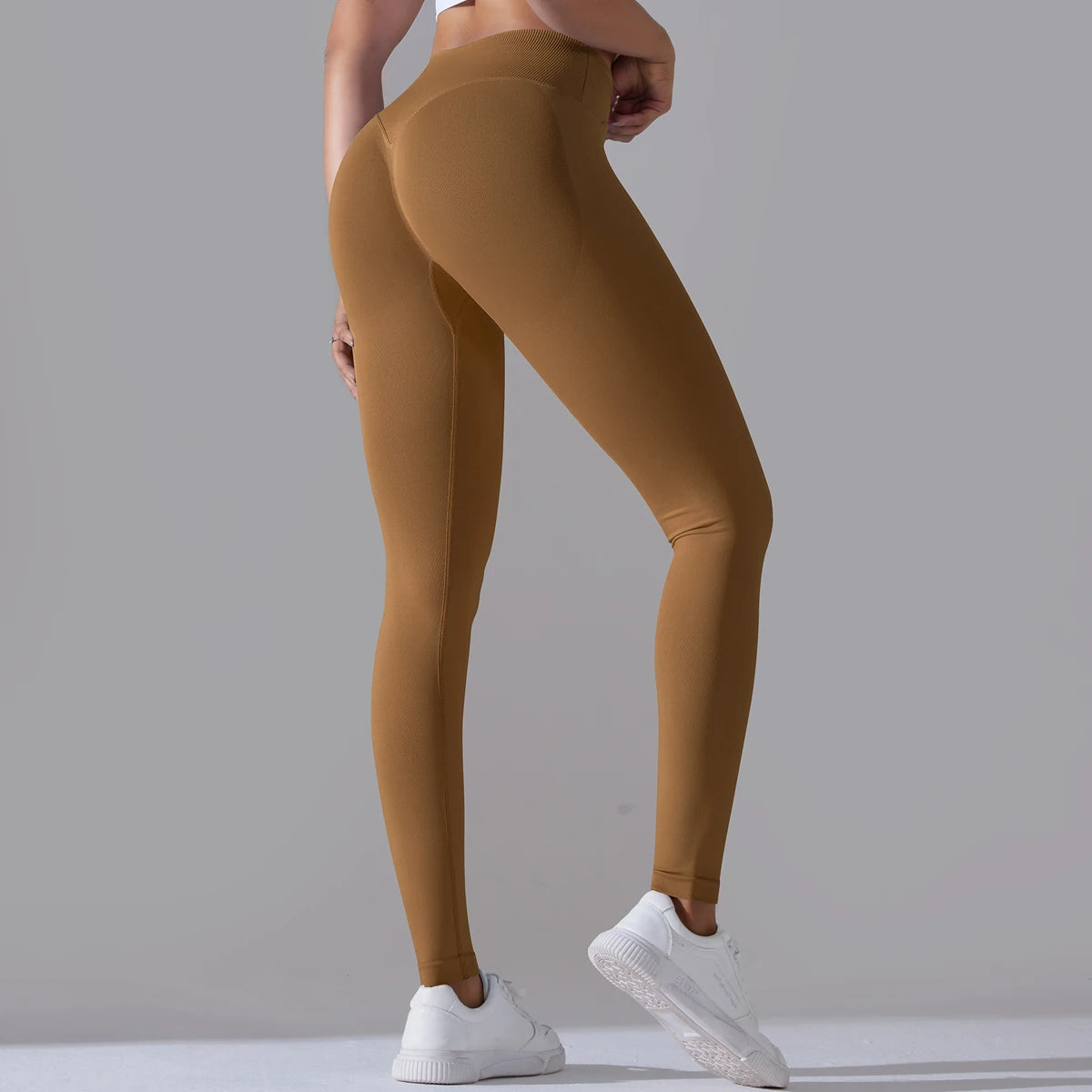 CrossWaist Seamless High-Waist Yoga Leggings