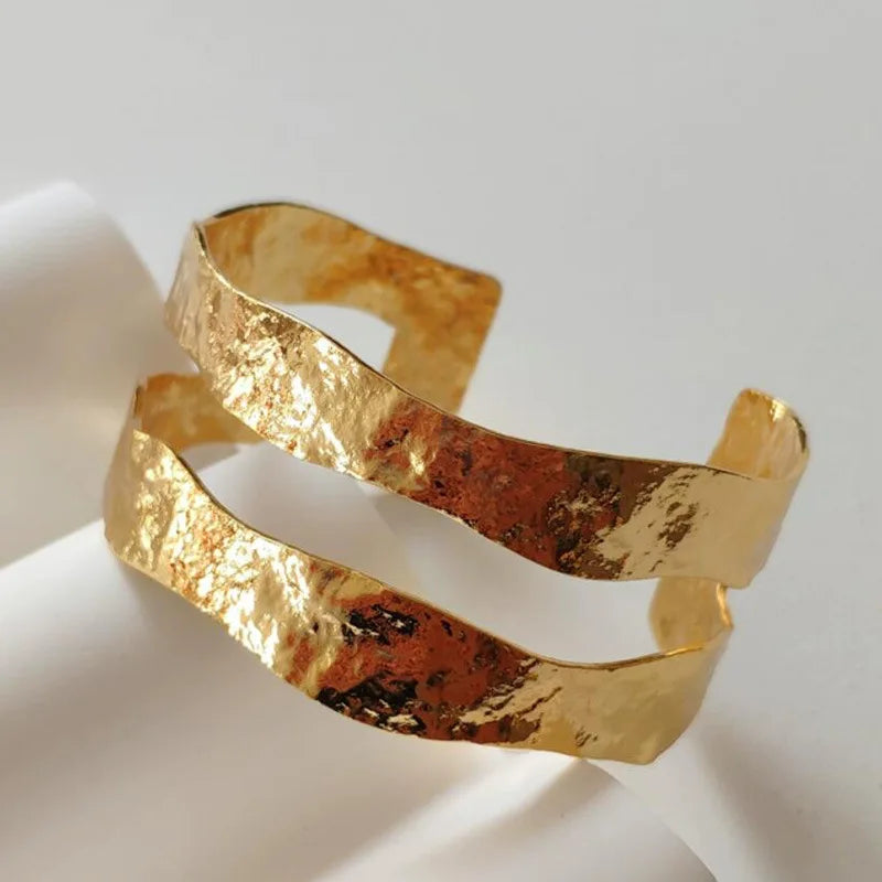 Hammered Metal Cuff Bangle