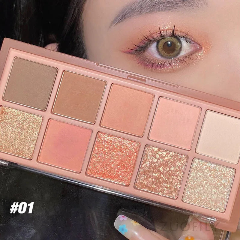 Ten-Color Matte Eyeshadow Palette