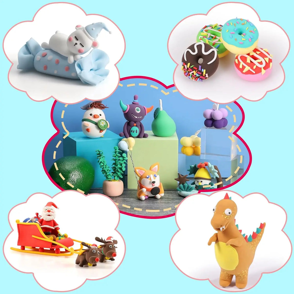 24-Color Air Dry Clay Kit
