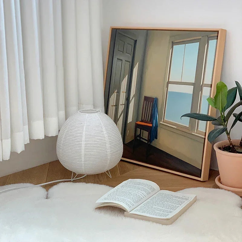 Japanese Rice Paper Table Lamp – Lantern Style