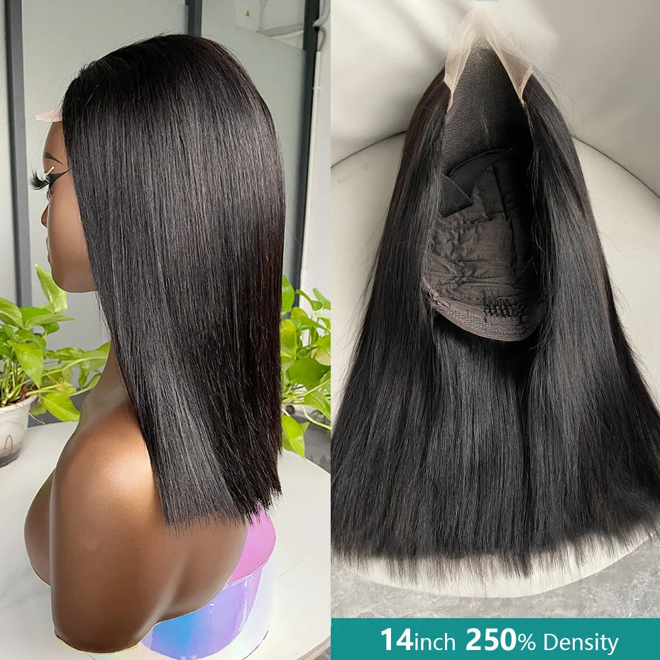 Bone Straight HD Lace Frontal Wig – Glueless Pre-Plucked, 250% Density