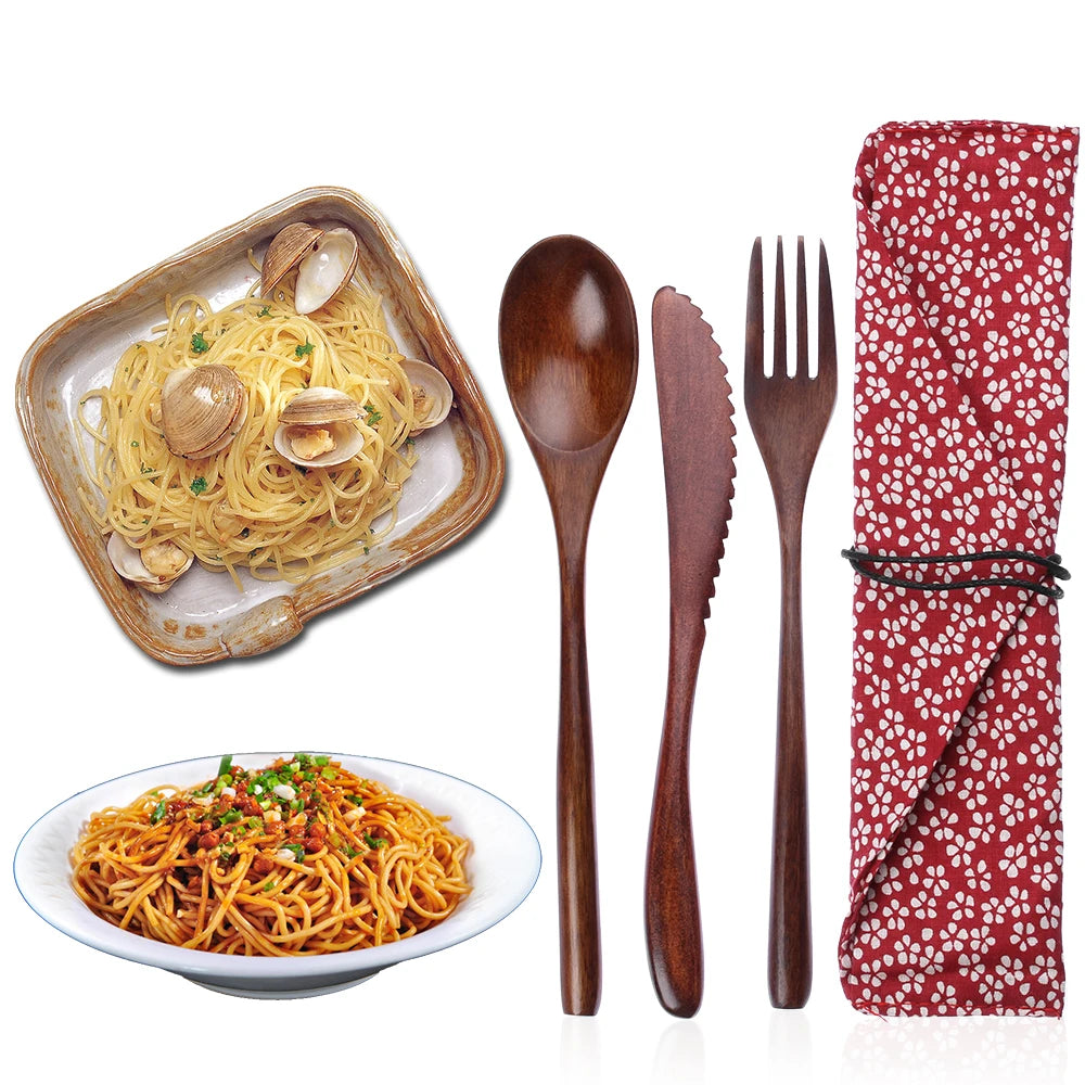 EcoBite Portable Bamboo Cutlery Set