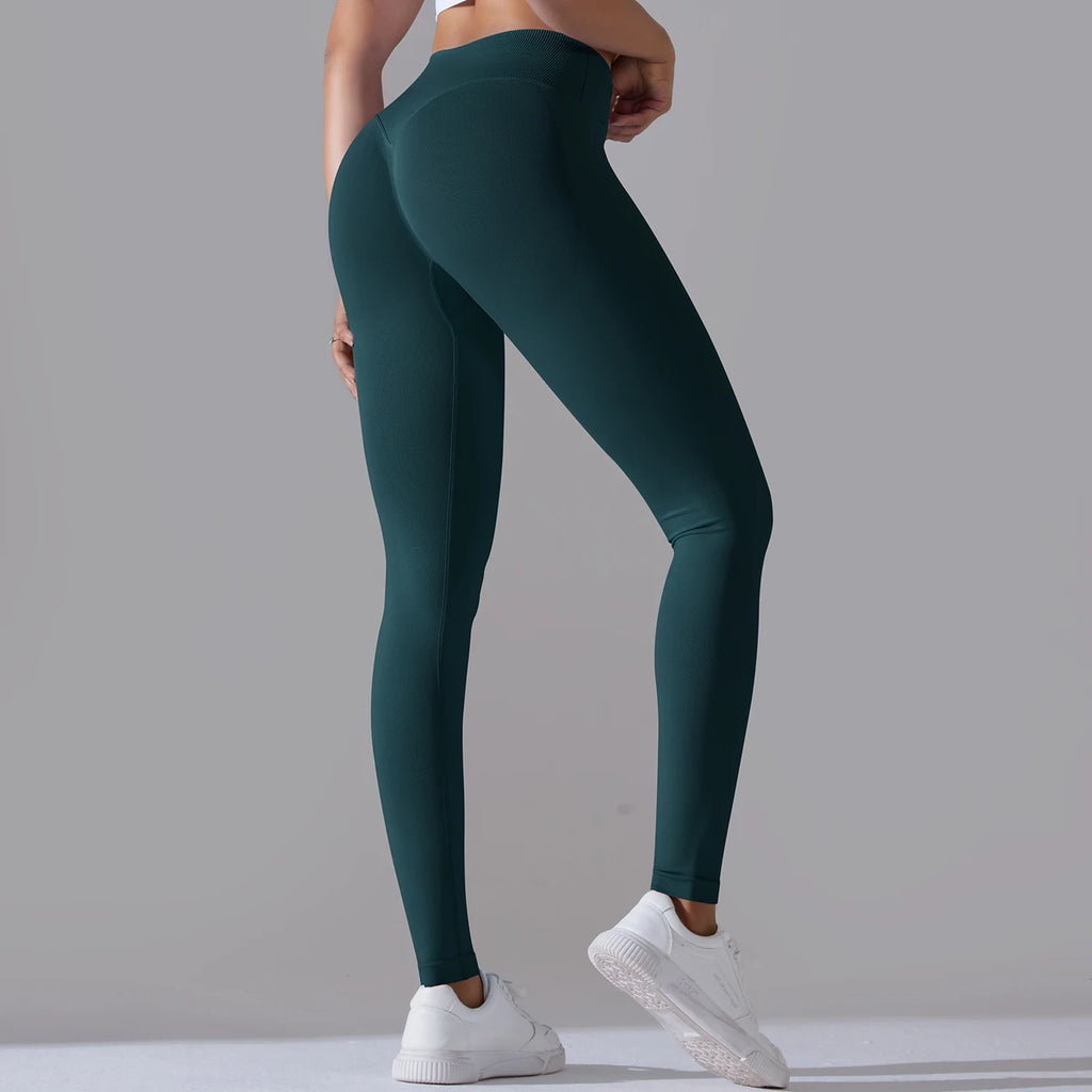 CrossWaist Seamless High-Waist Yoga Leggings