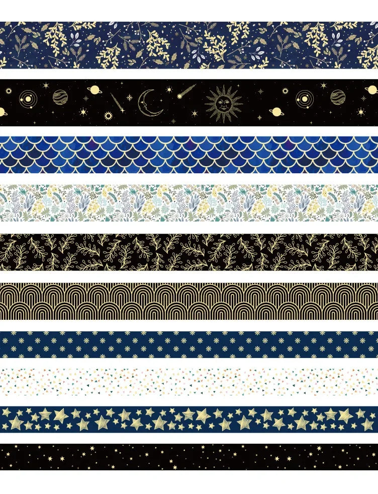 Pink Washi Tape Set with Gold Foil