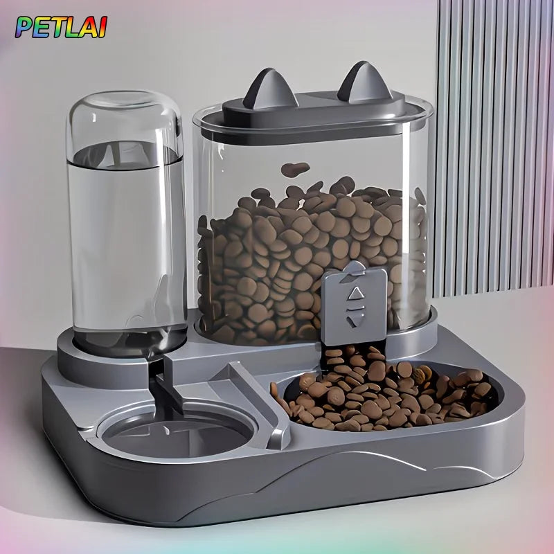 2-in-1 Pet Feeder & Water Dispenser – Dry/Wet Food Station