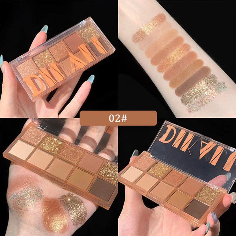 Ten-Color Matte Eyeshadow Palette