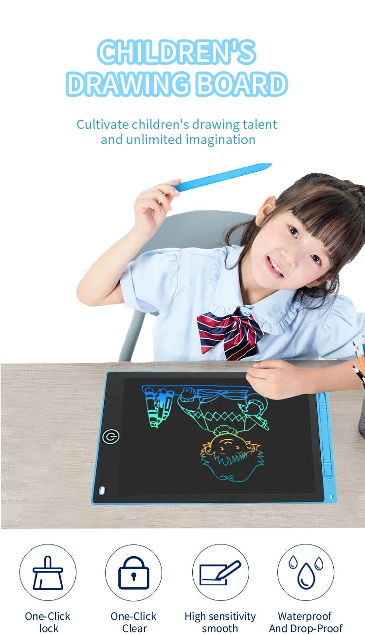 Kids LCD Drawing Tablet – Rechargeable Erasable Doodle Board