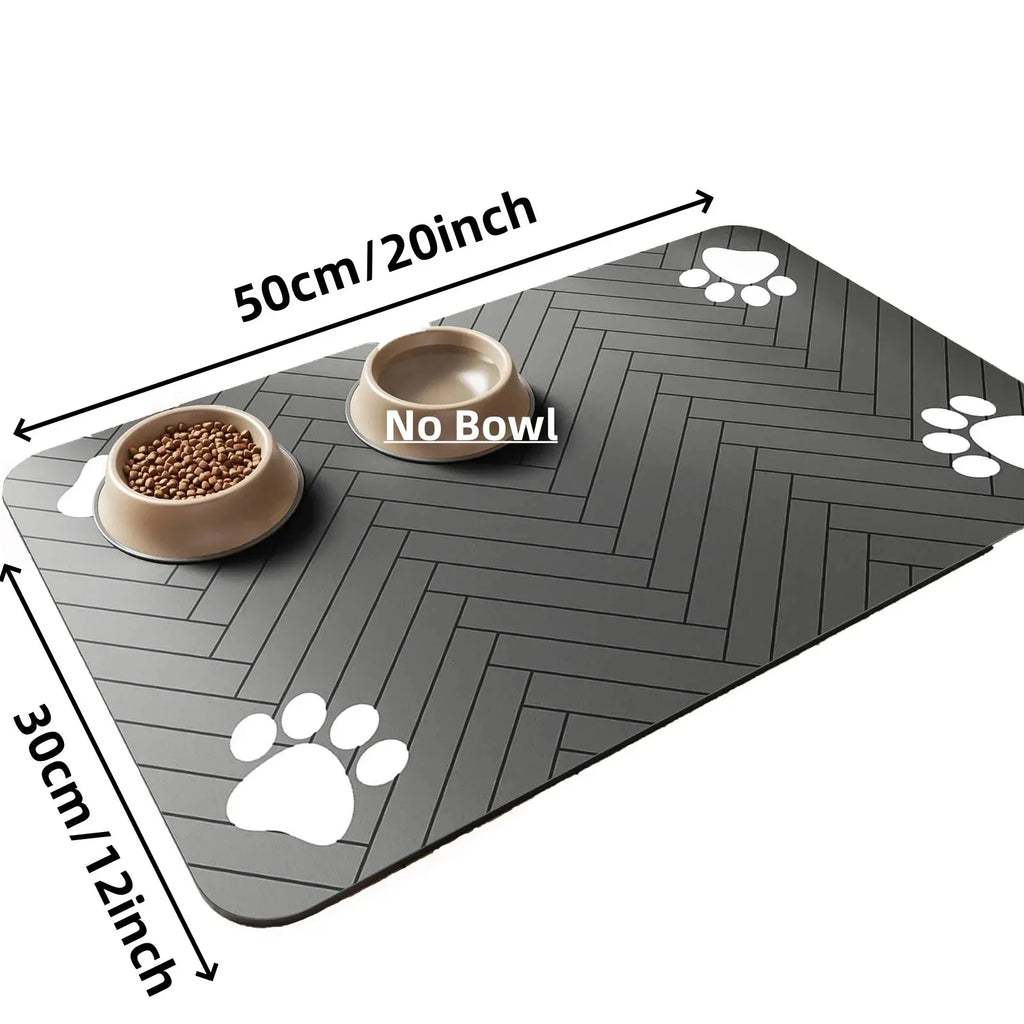 Quick-Dry Pet Feeding Mat – Absorbent Rubber-Backed Placemat