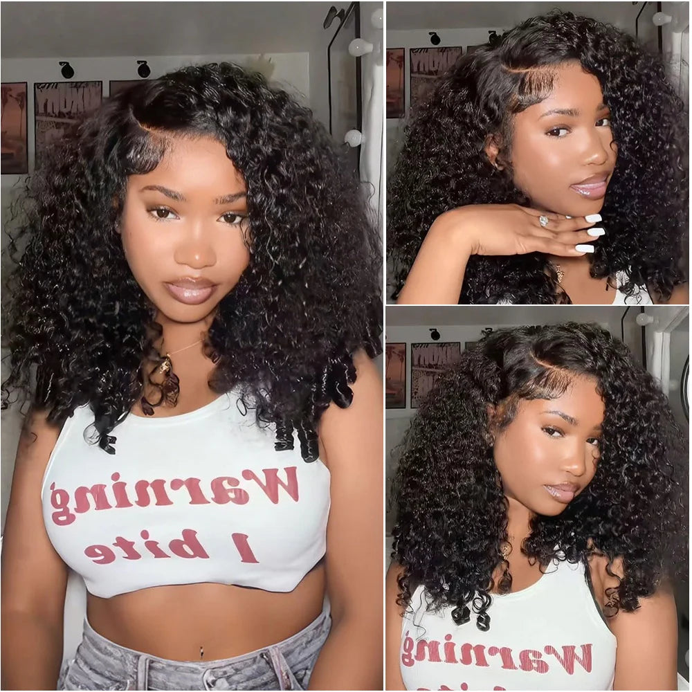 Burmese Curly Human Hair 13x4 Lace Front Wig