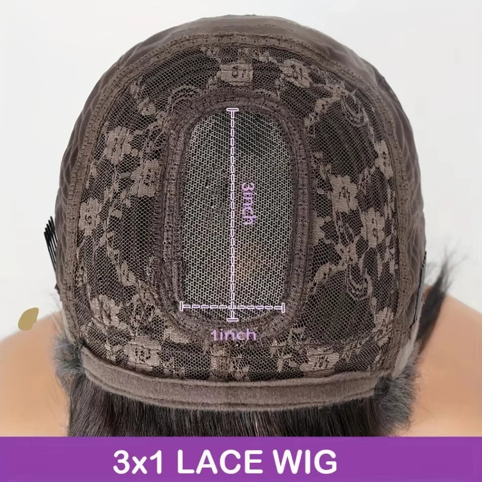 Curly Bob Wig with Bangs – 3x1 Lace Front, 200% Density