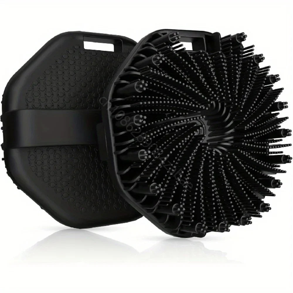 Soft Silicone Back Brush — Bath Shower Scrubber with Handle