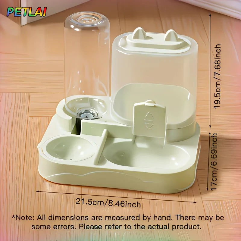 2-in-1 Pet Feeder & Water Dispenser – Dry/Wet Food Station