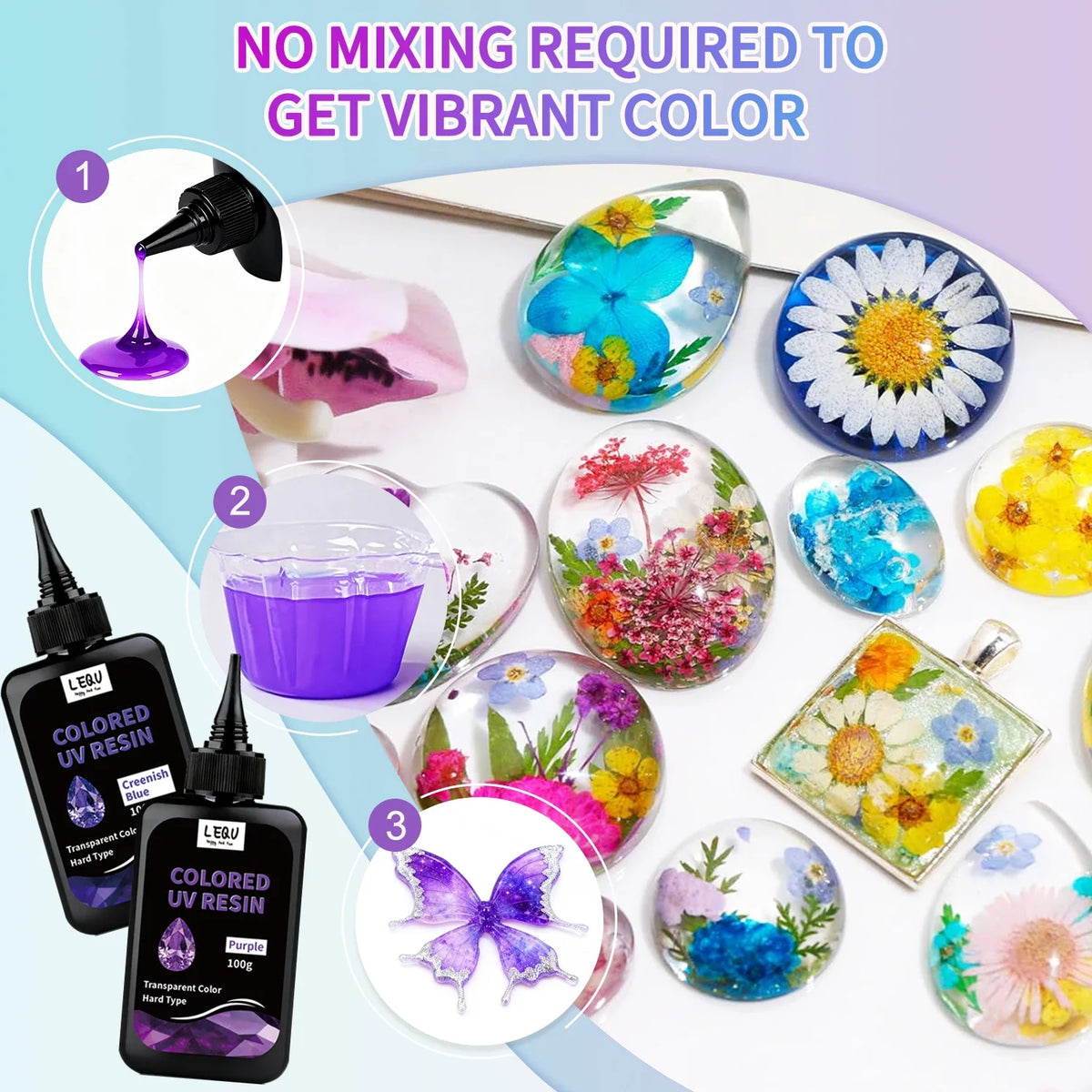 12-Color UV Resin Set