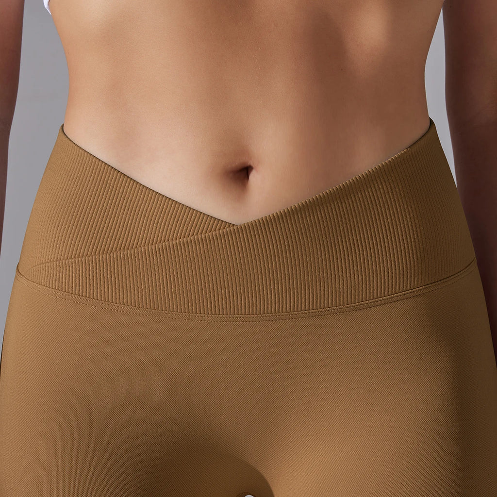 CrossWaist Seamless High-Waist Yoga Leggings