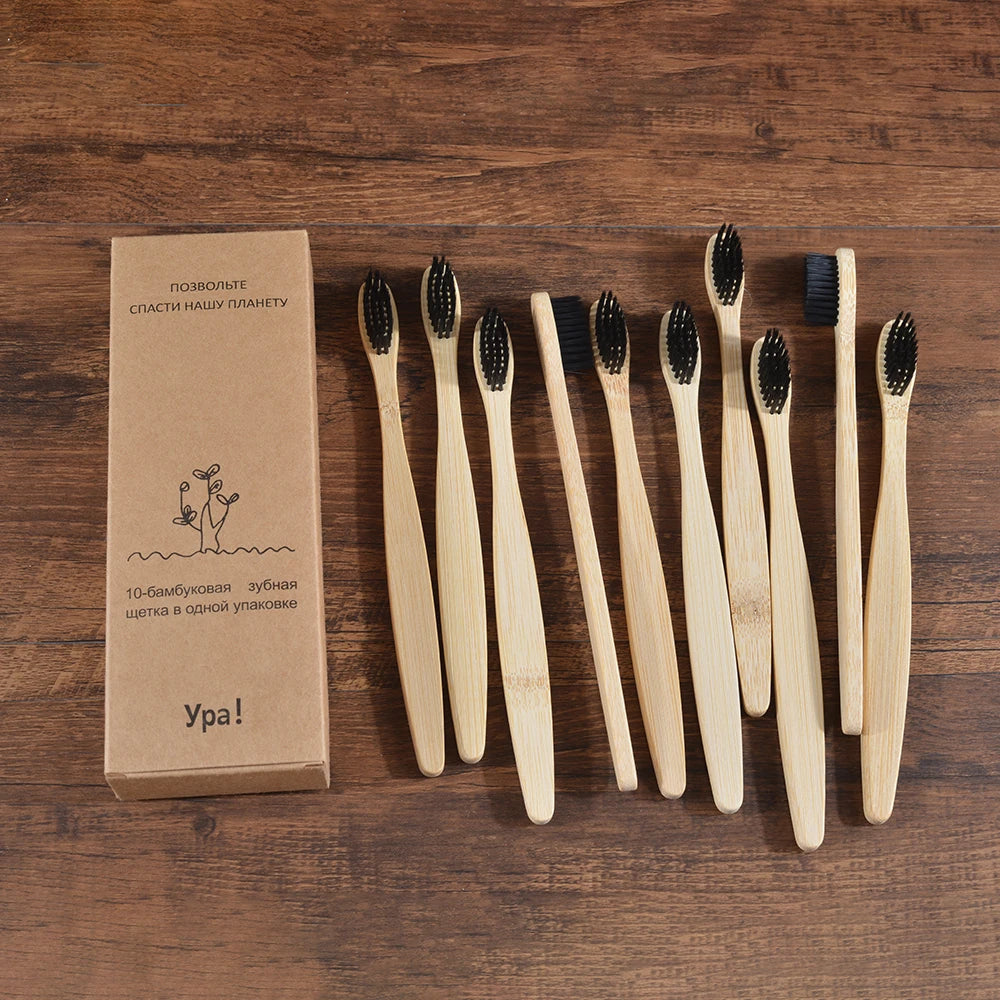 BambooSmile Natural Bamboo Toothbrush Set