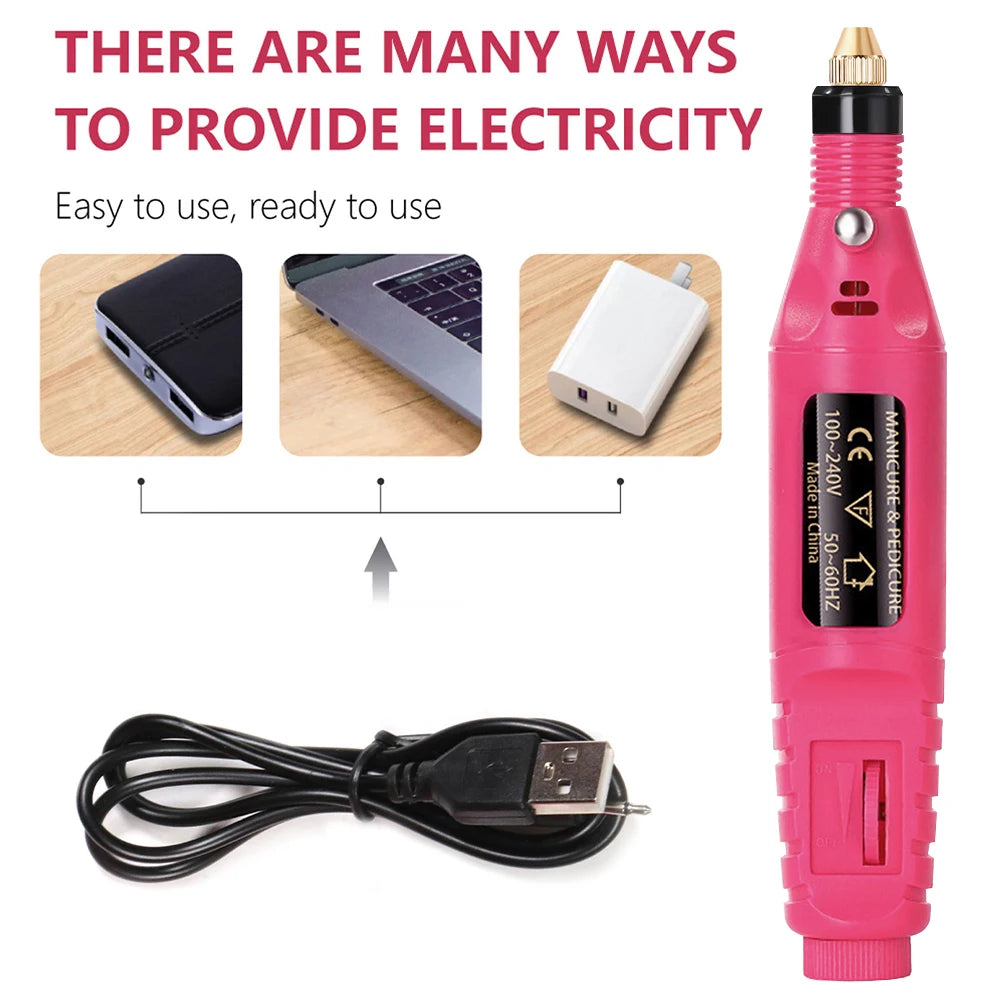 Electric Nail Drill Machine Set – Professional Manicure & Pedicure Kit