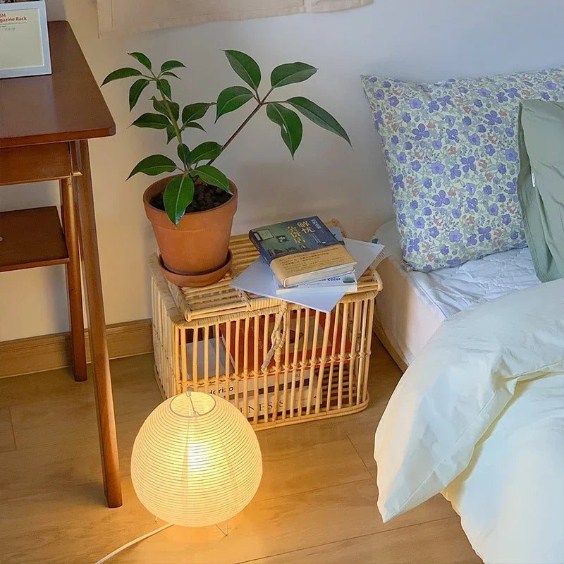 Japanese Rice Paper Table Lamp – Lantern Style