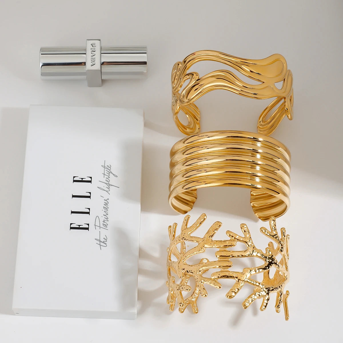 Wide Face Hollow Cuff Bracelet