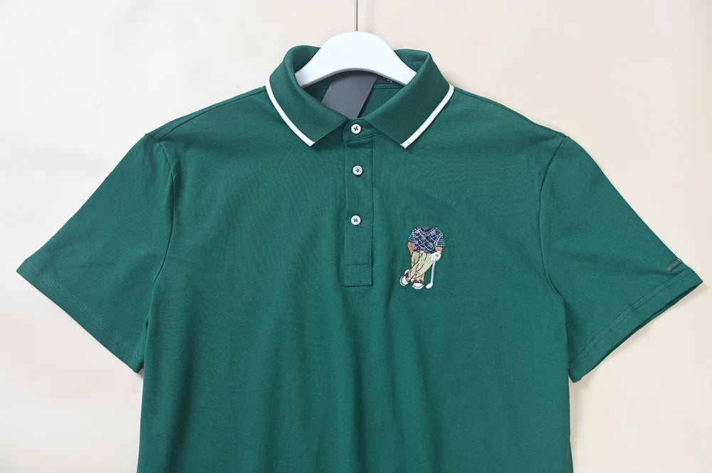 Men's Embroidered Short-Sleeve Shirt