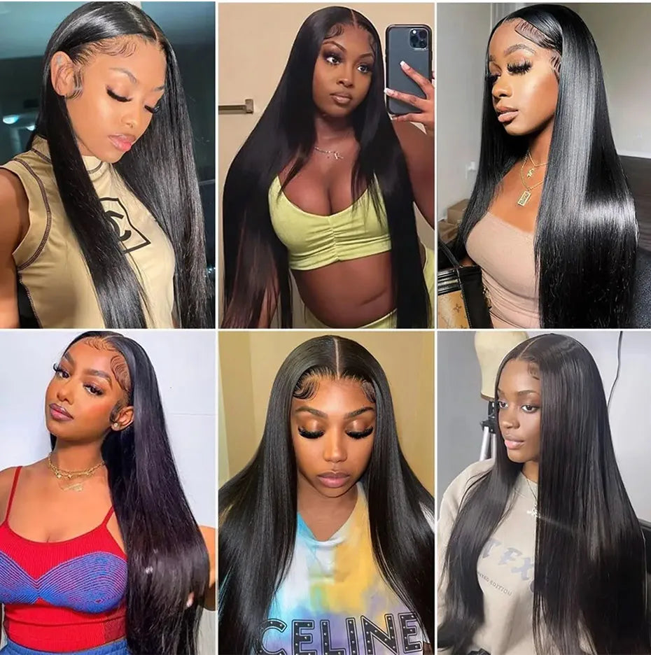 Bone Straight HD Lace Frontal Wig – Glueless Pre-Plucked, 250% Density