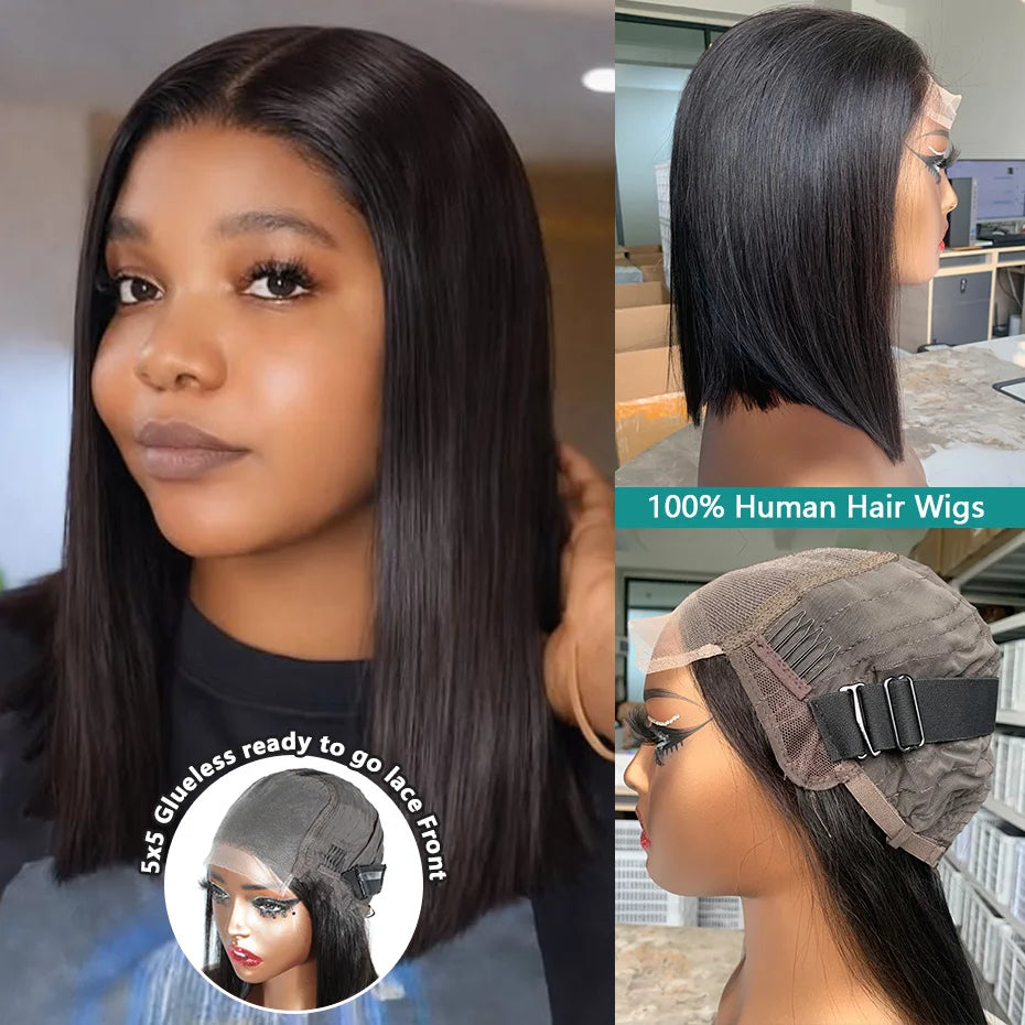 Bone Straight HD Lace Frontal Wig – Glueless Pre-Plucked, 250% Density