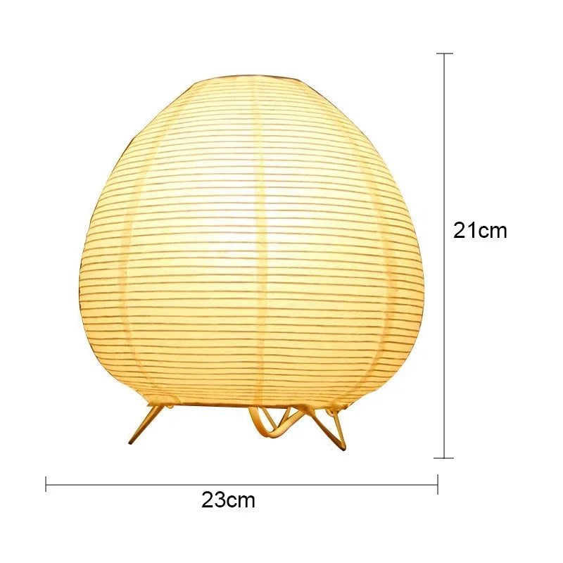 Japanese Rice Paper Table Lamp – Lantern Style