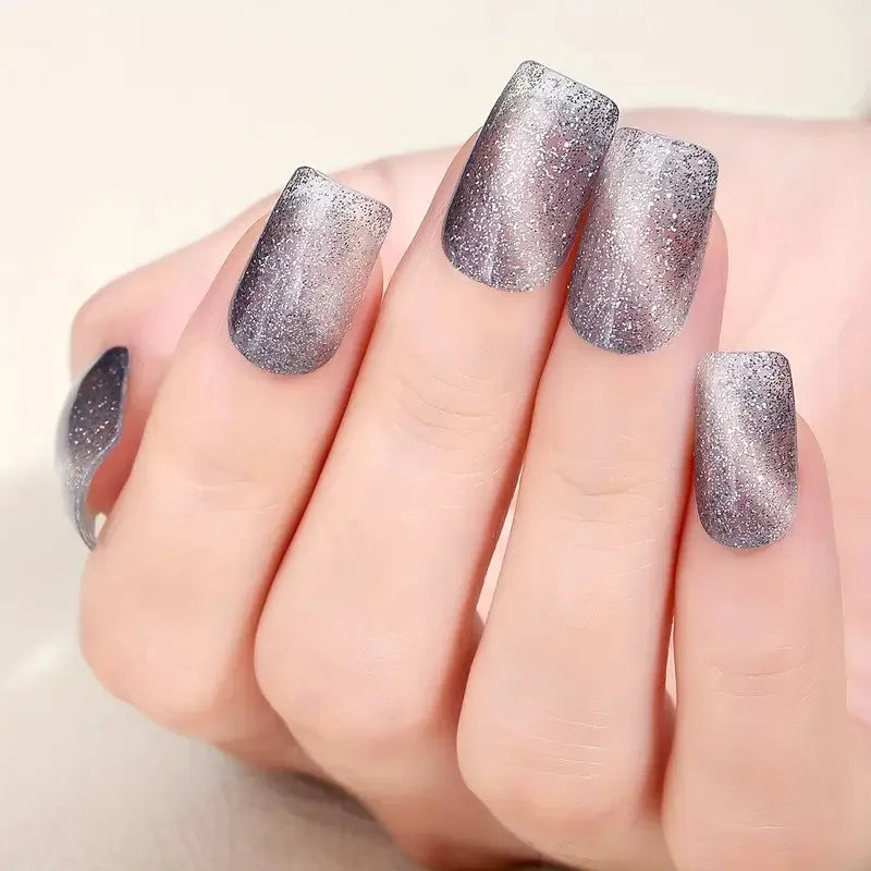 Glitter Gel Nail Wraps – 8 Sheets Self-Adhesive Full Nail Stickers