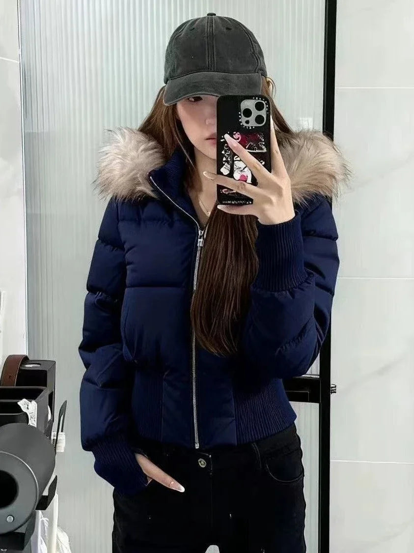 Women's Retro Puffer Parka Jacket